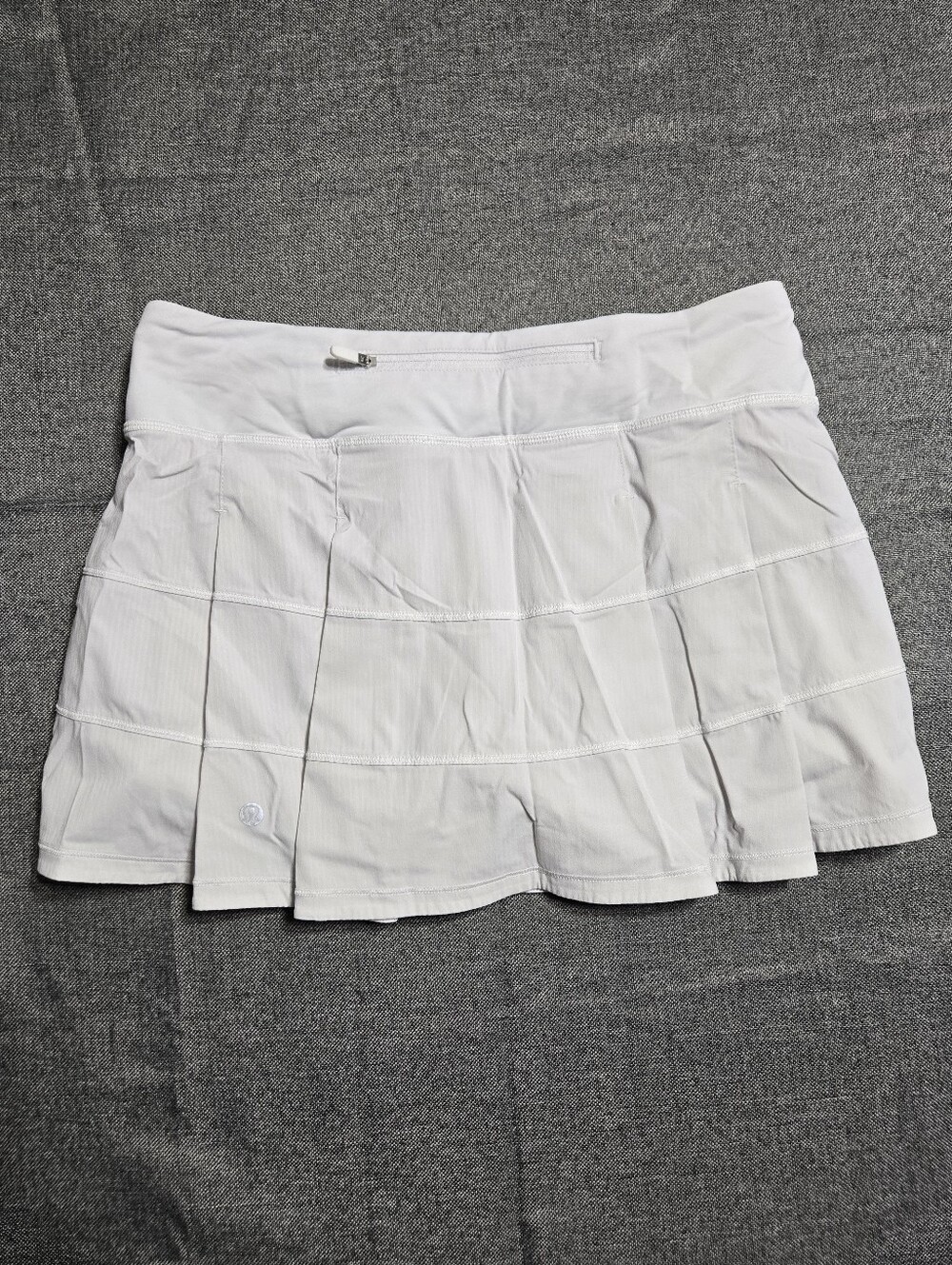 Lululemon Pace Rival White Mid Rise Skirt Regular First Release sz 6 - Picture 7 of 9